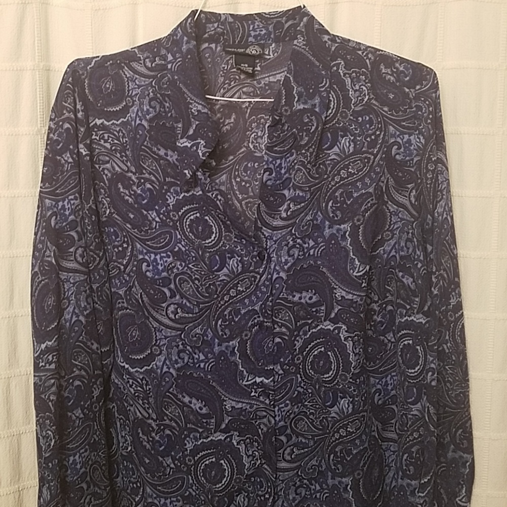 Blue paisley shirt